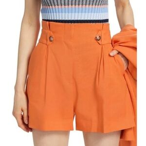 Veronica Beard Franzi Linen Blend Pleated Shorts.  New without tags.